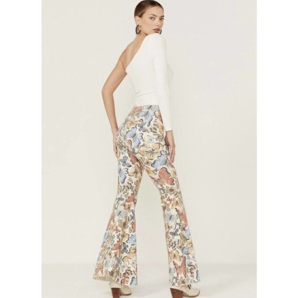 Free People’s Just Float on the Flare, Bright Combo Butterfly, size 27 - Picture 2 of 5